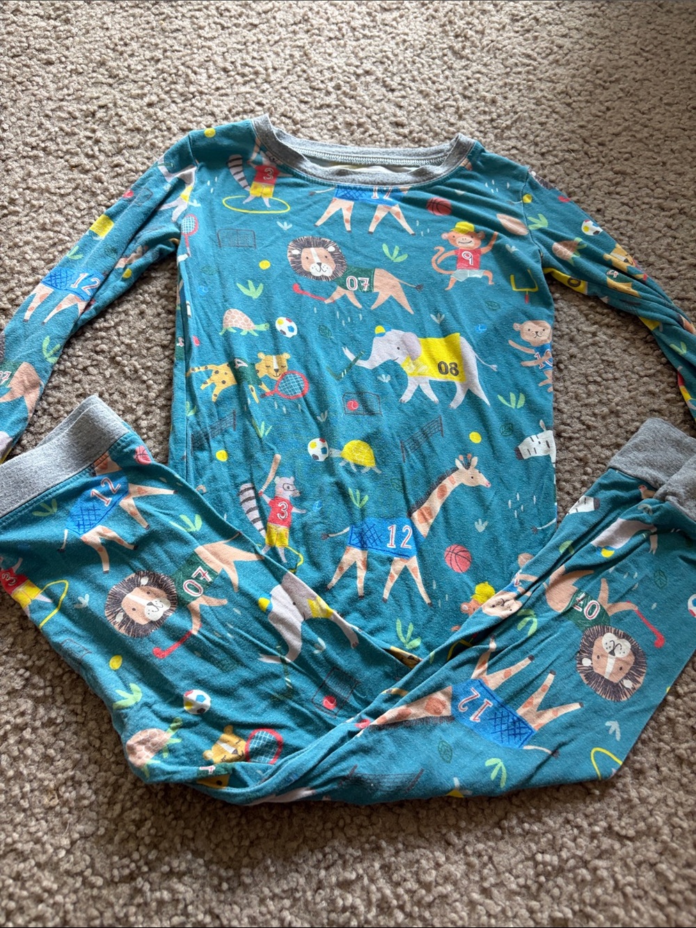 B70 Little Sleepies Bamboo 2pc PJ Set, 2t PILLING Sports Animal Print